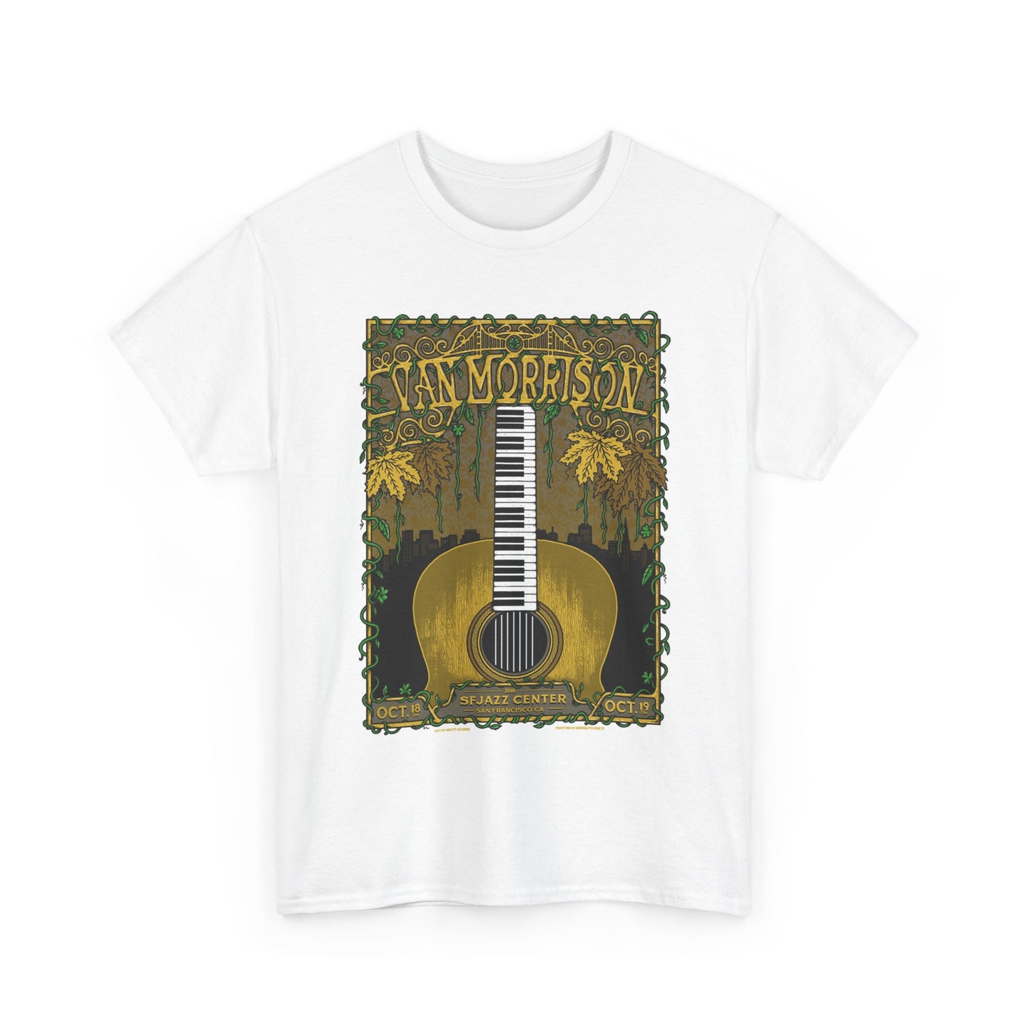 Van Morrison Tshirt Classic Rock Merch Graphic Retro Unisex Heavy Cotton Tee