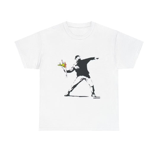 Banksey T Shirt Vintage Art Painting New York Unisex Heavy Cotton Tee
