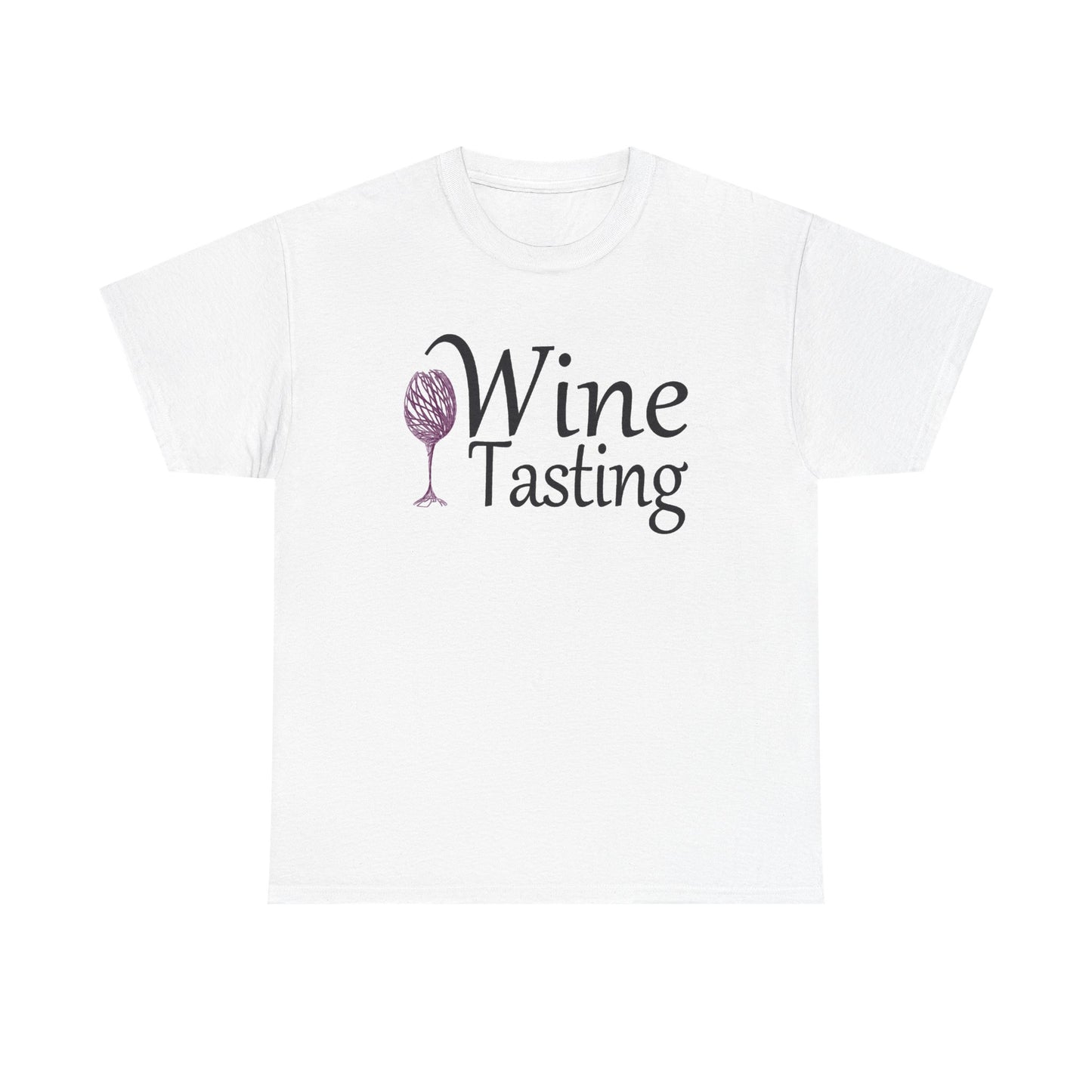 Wine Tasting Glass T Shirt Retro Girly Cute Graphic Unisex Heavy Cotton Tee