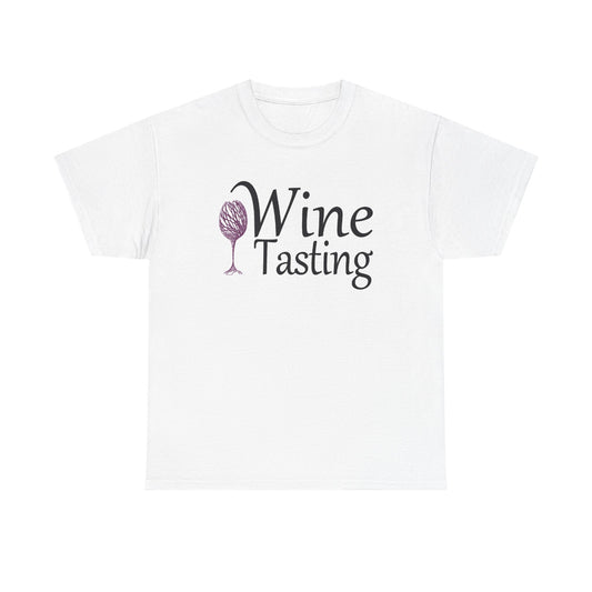 Wine Tasting Glass T Shirt Retro Girly Cute Graphic Unisex Heavy Cotton Tee