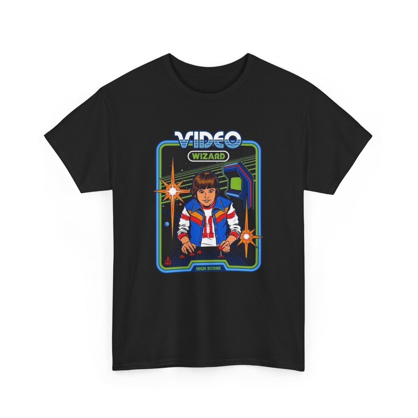 Video Game Wizard Graphic T Shirt Unisex Heavy Cotton Tee NEW Gift