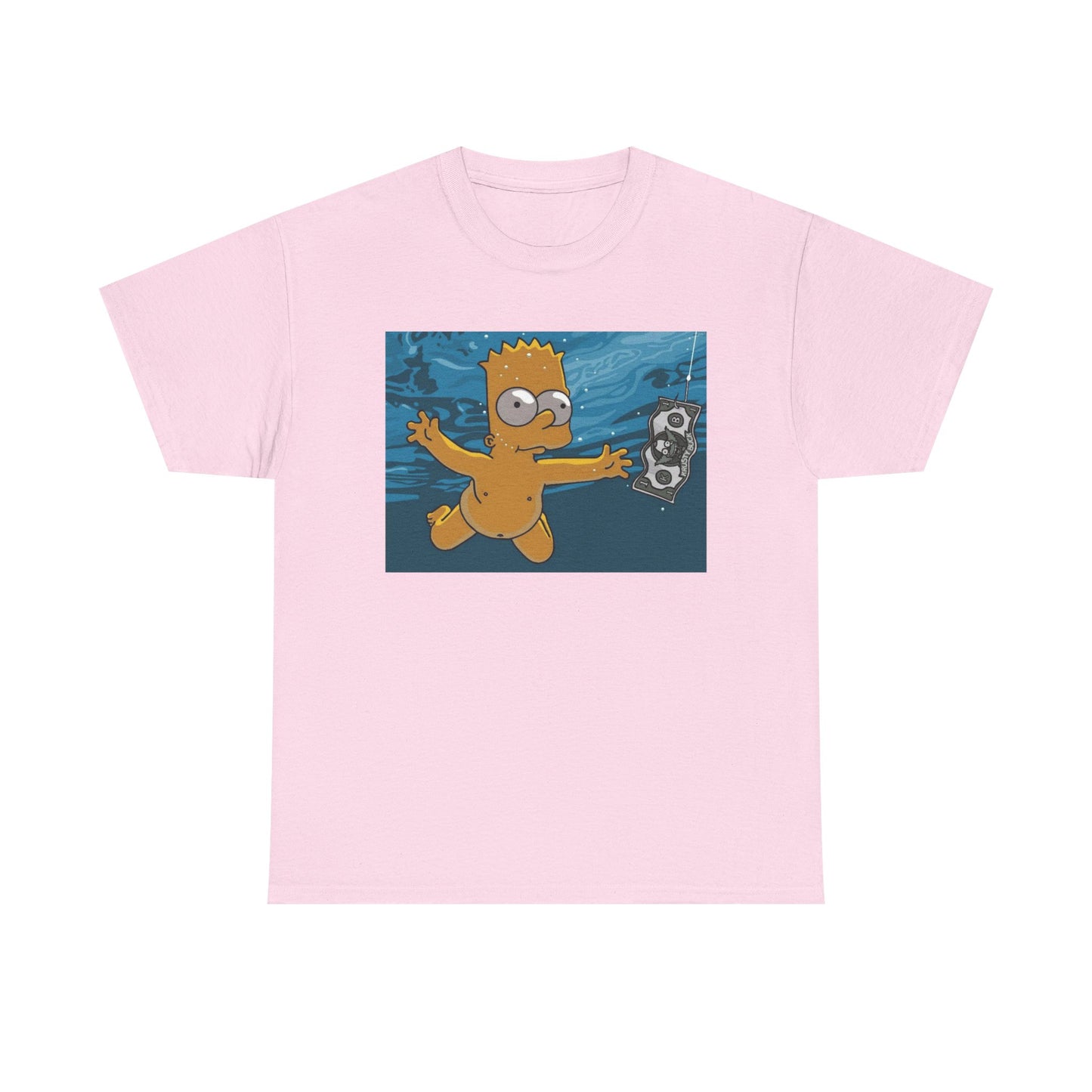 Simpsons T-shirt vintage nirvana retro art funny graphic Unisex Heavy Cotton Tee