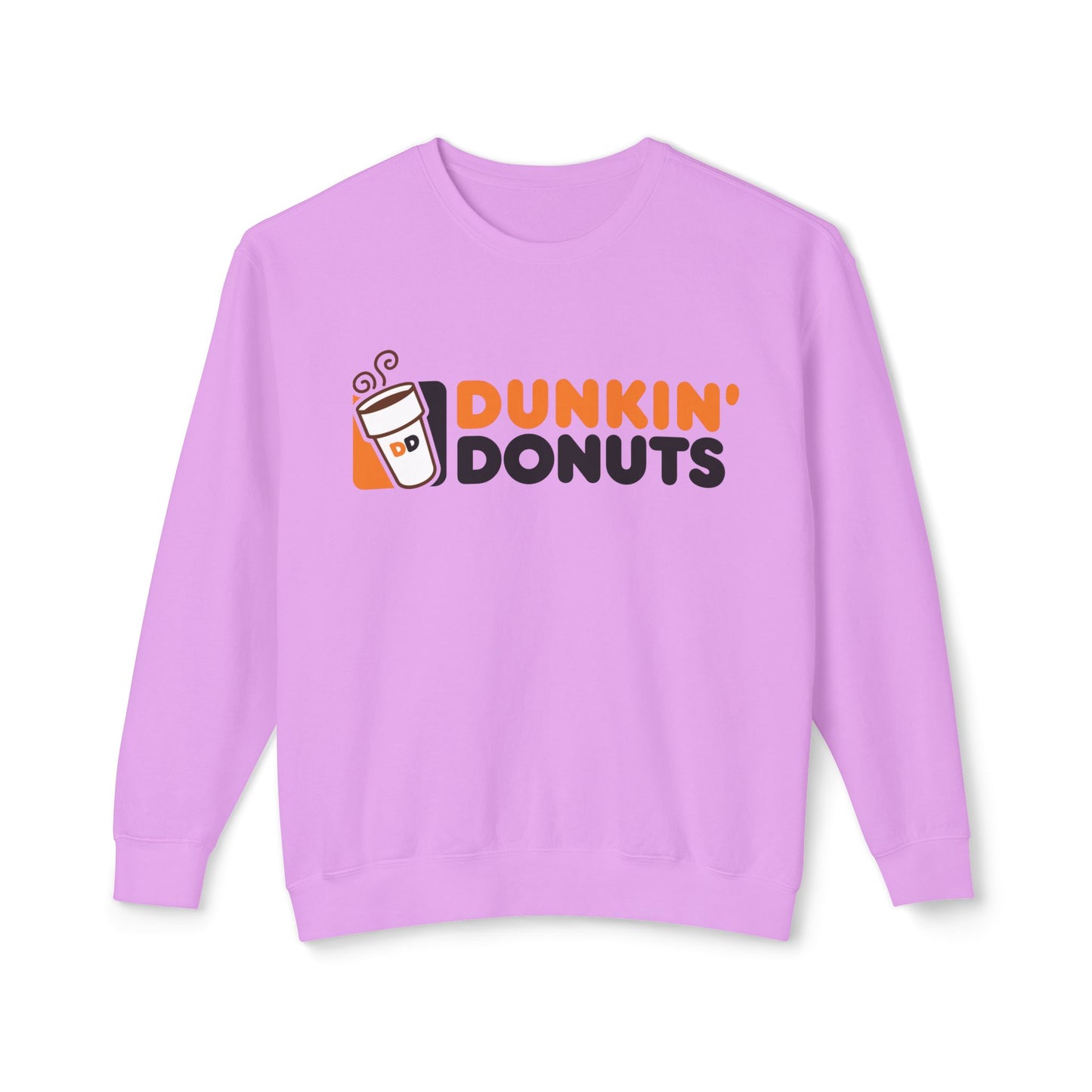 Dunkin Donuts Graphic Retro Logo Coffee Lover Lightweight Crewneck Sweatshirt