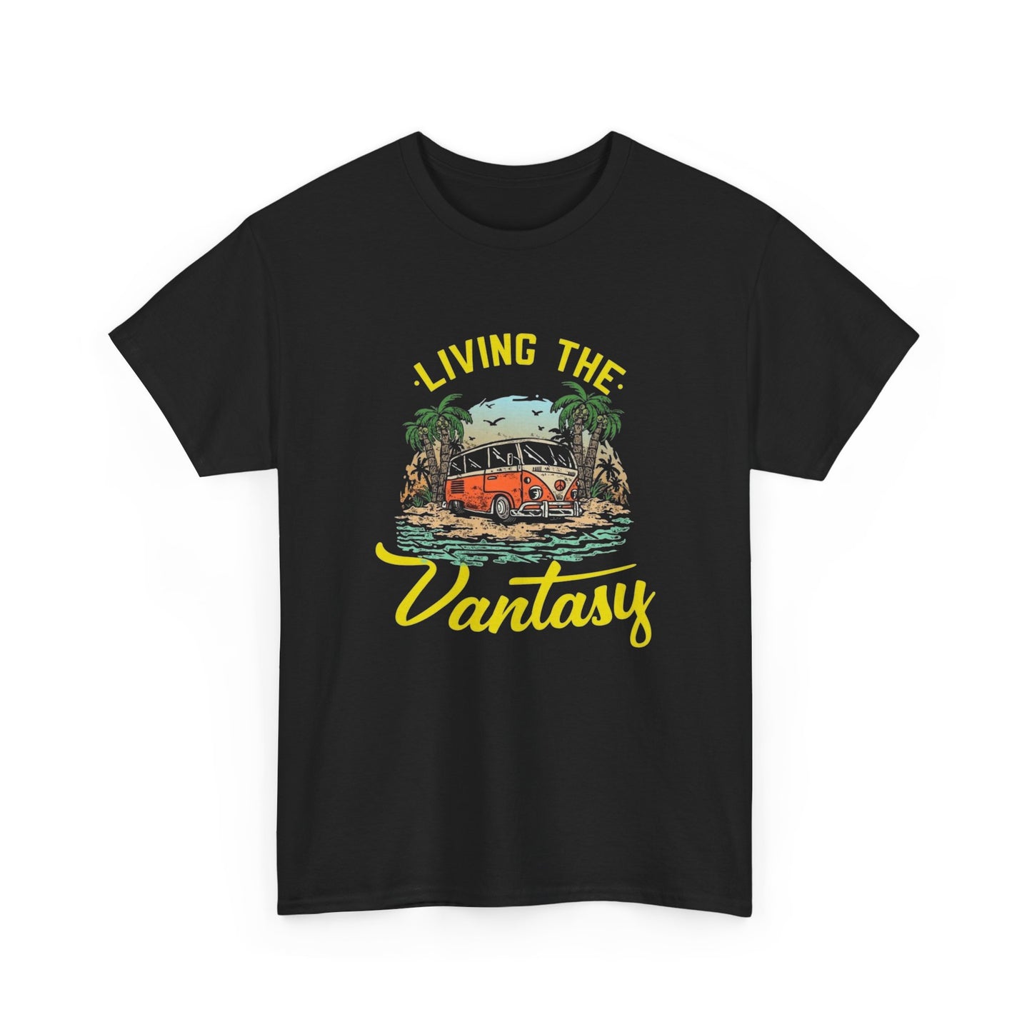 Living The Vantasy Van Life T Shirt Graphic Unisex Heavy Cotton Tee NEW GIFT