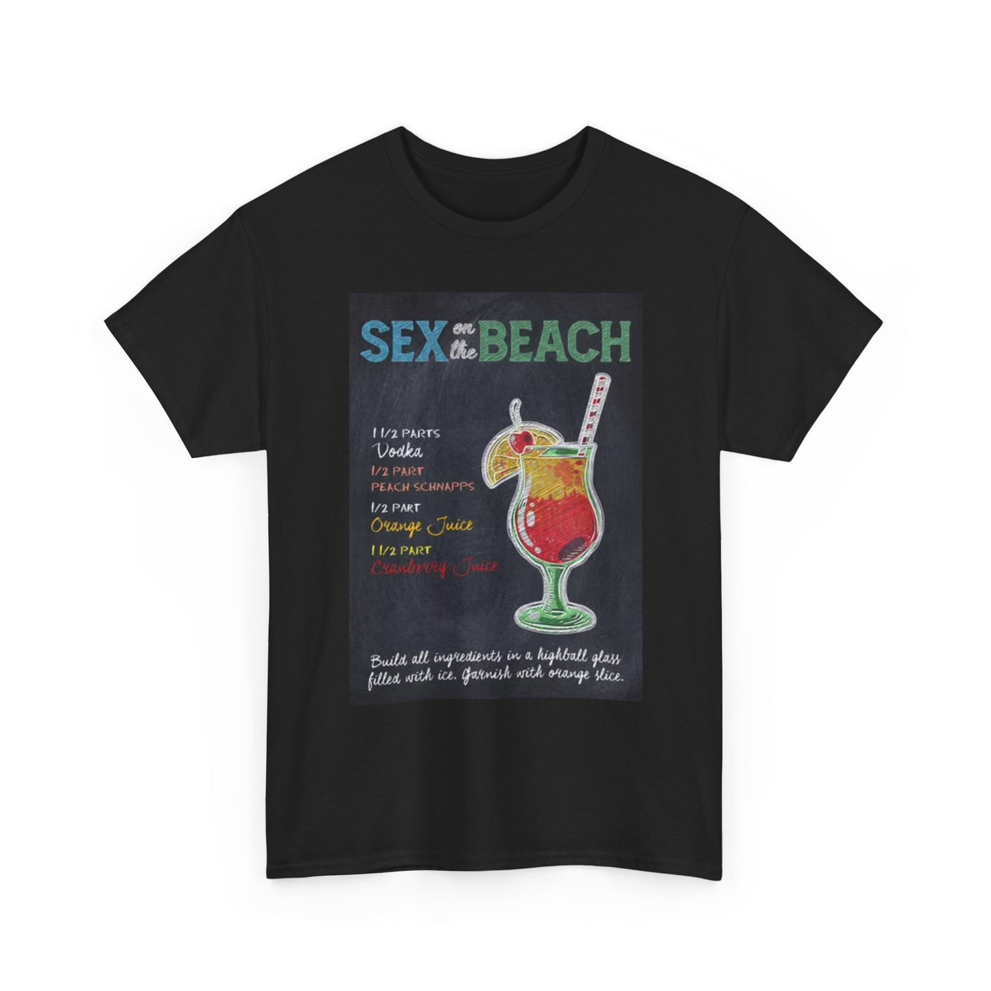 Sex On The Beach Graphic T Shirt Bar Drunks Vacation Unisex Heavy Cotton Tee