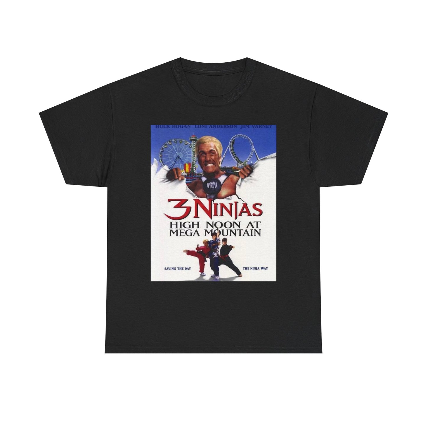 3 Ninjas Tshirt Retro Movie Poster Hulk Vintage Karate Graphic Unisex 90s