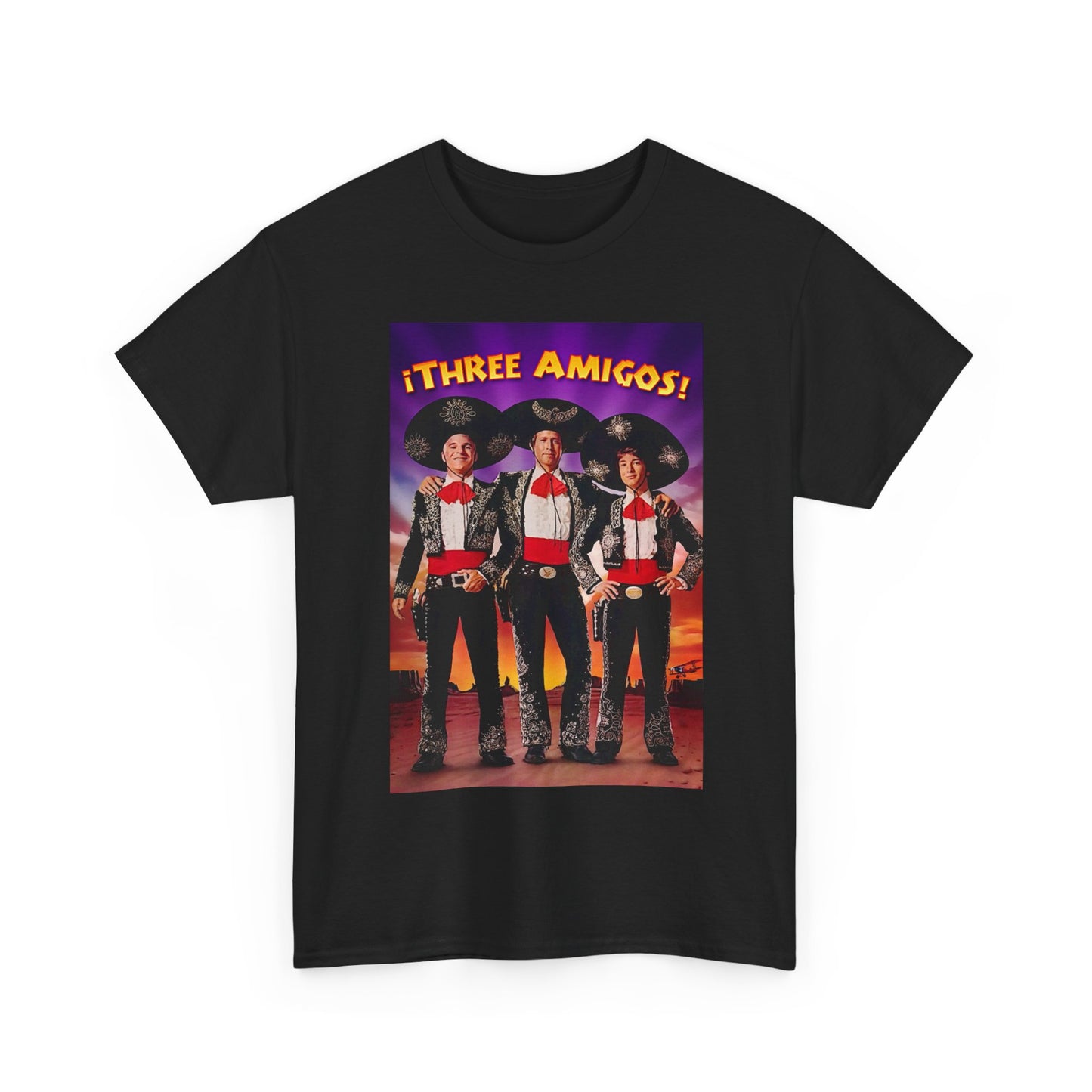 Three Amigos Tshirt Steve Martin Graphic Vintage Comedy Unisex Heavy Cotton Tee