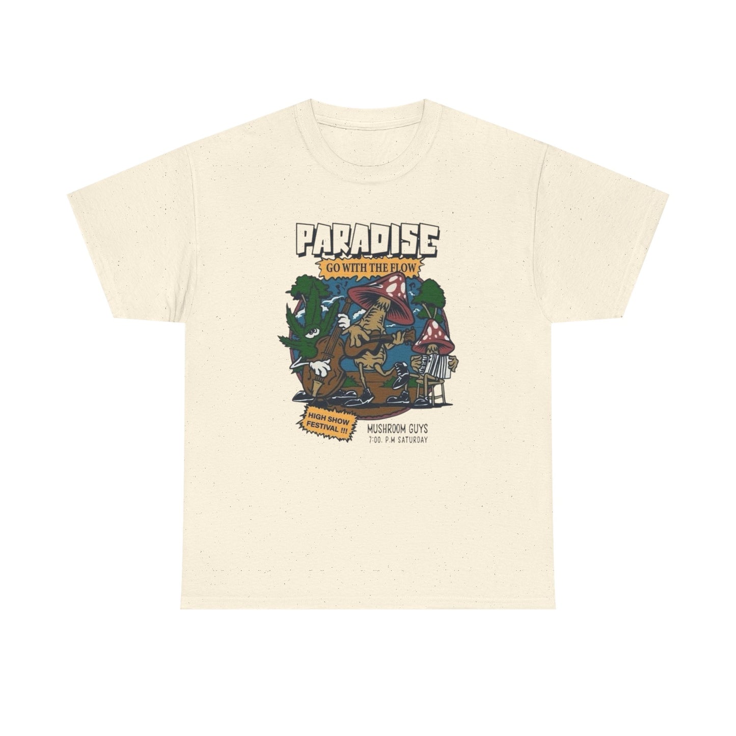 Mushroom Paradise T Shirt Graphic Unisex Heavy Cotton Tee NEW GIFT