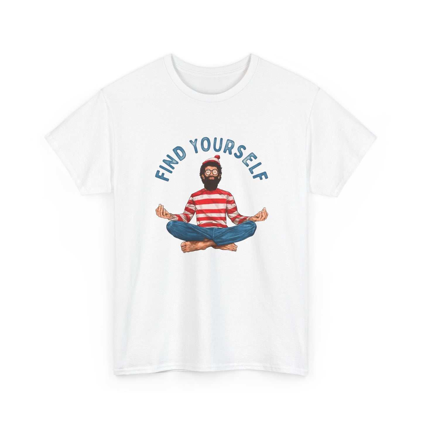 Wheres Waldo Find Yourself Funny Graphic T Shirt NEW ADULT TEE VINTAGE