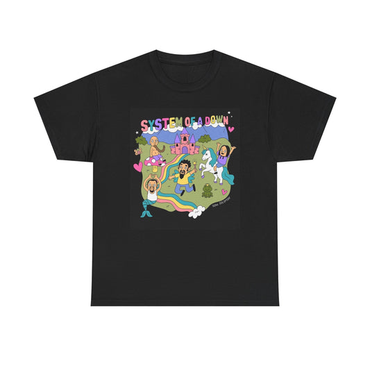 System Of A Down Graphic T Shirt Vintage Rock Merch 90s Unisex Heavy Cotton Tee