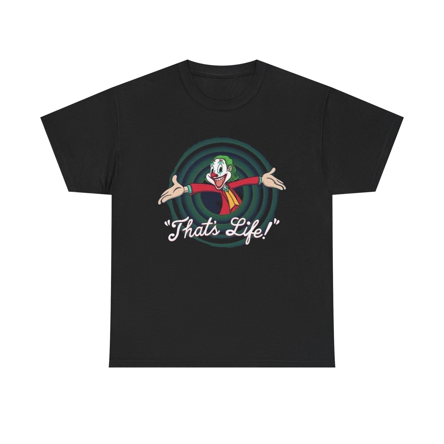 The Joker That's Life Cartoon Graphic T-Shirt Unisex Heavy Cotton Tee NEW