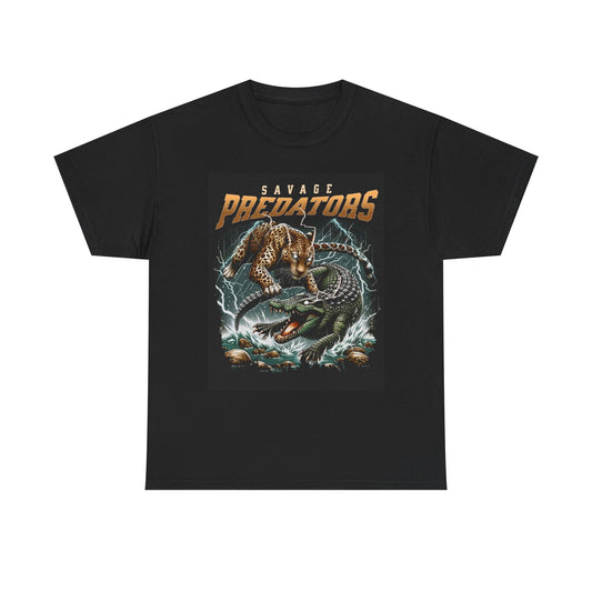Savage Predators Graphic Graphic T Shirt Dinosaurs Attack Unisex Heavy Cotton