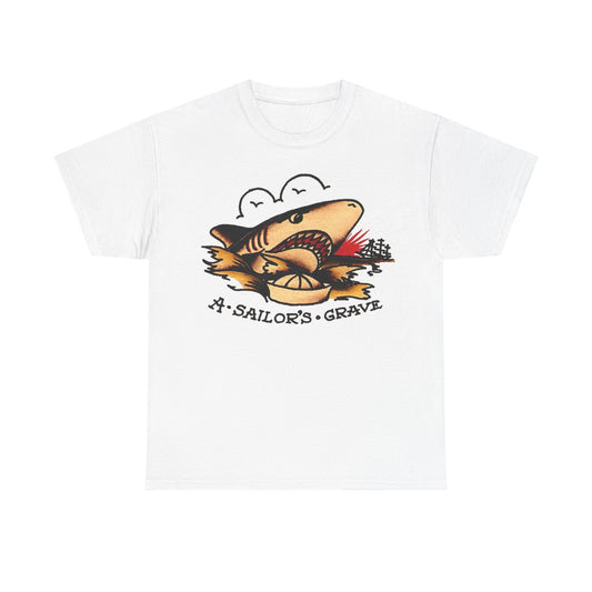 Sailor Jerry Tshirt Vintage Navy Tattoos Sailor Retro Unisex Heavy Cotton Tee