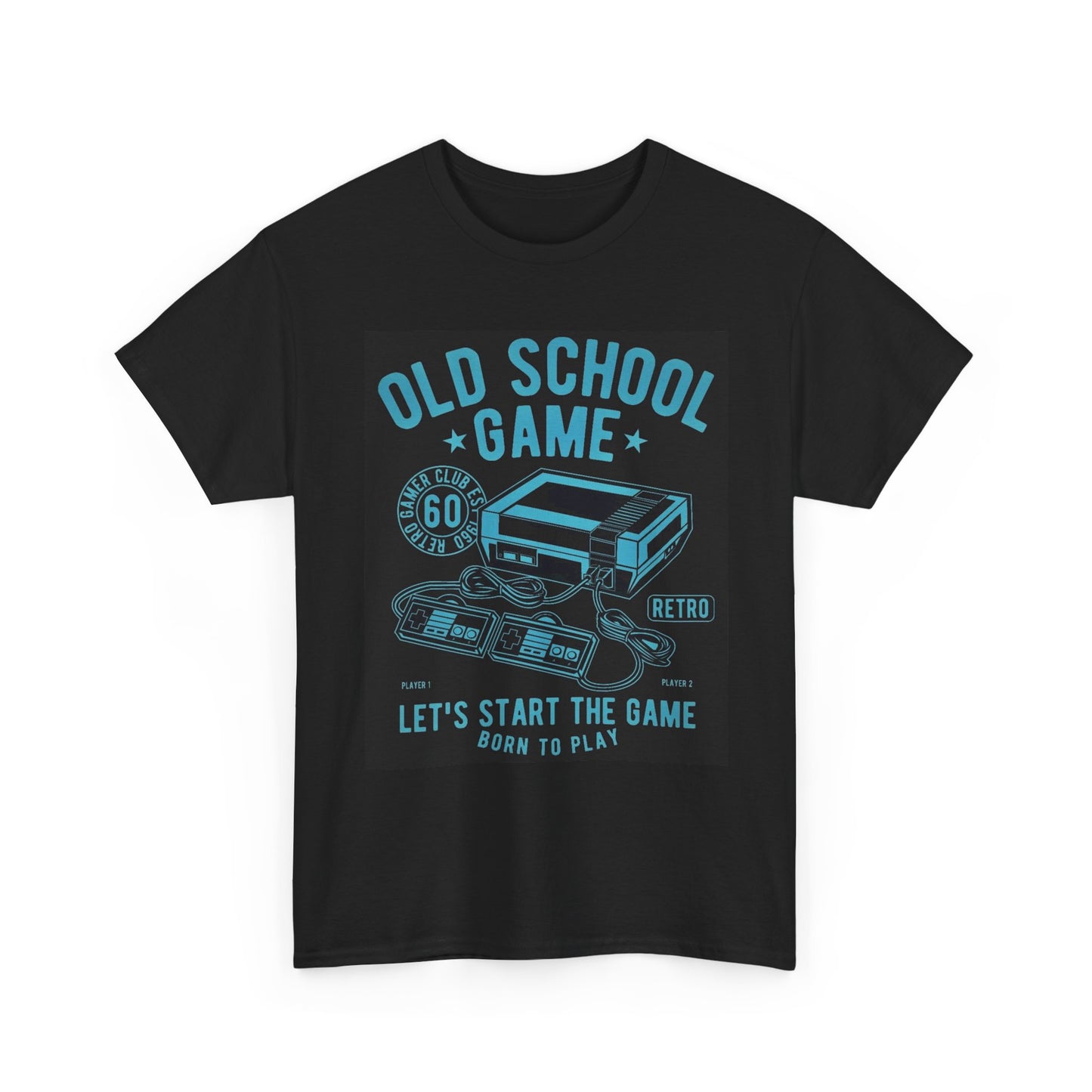 Old School Video Games Graphic T Shirt Vintage Retro Apparel Heavy Cotton Tee