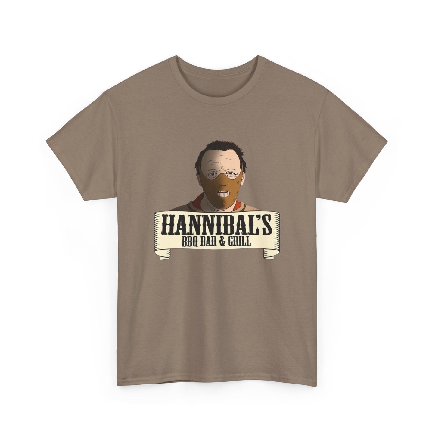Hannibal Lecter Funny Graphic T Shirt NEW Unisex Heavy Cotton Tee