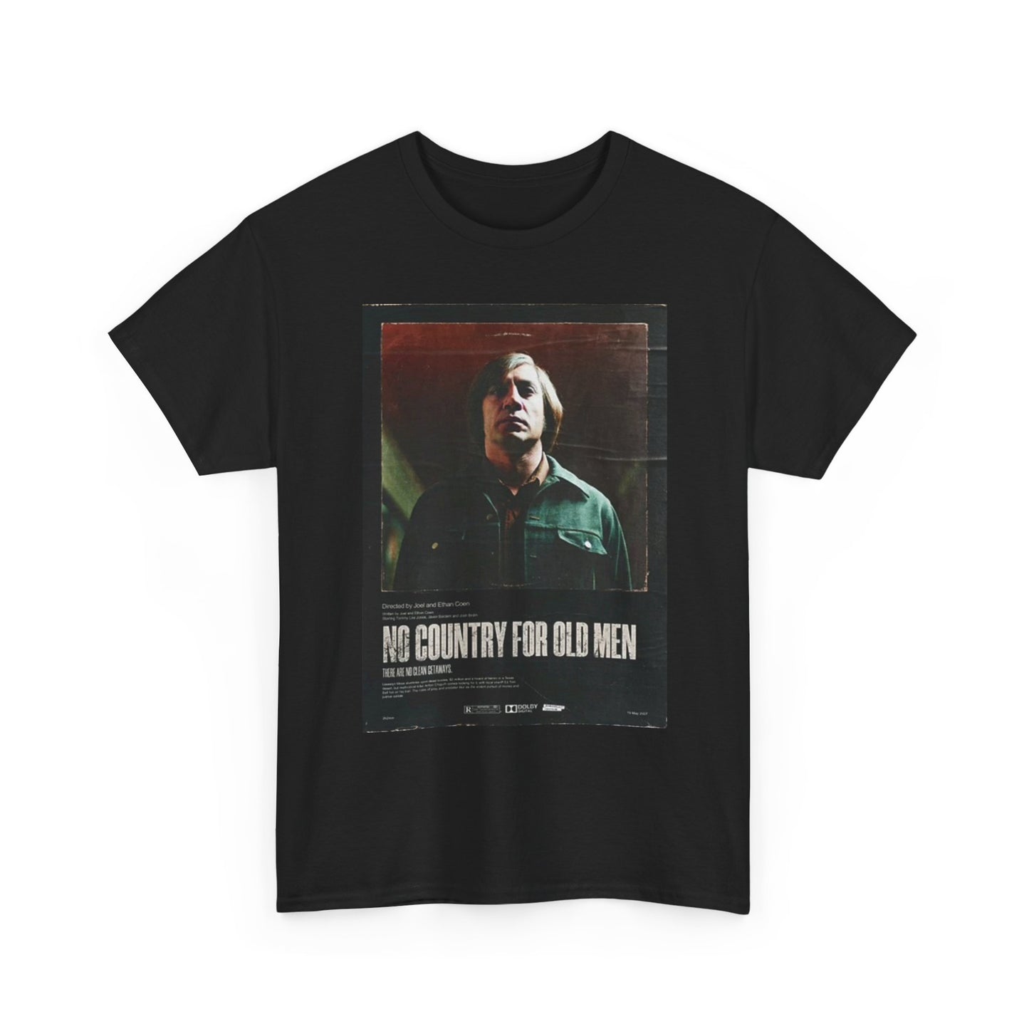 No Country For Old Men Graphic T Shirt Vintage Movie Poster Unisex Heavy Cotton