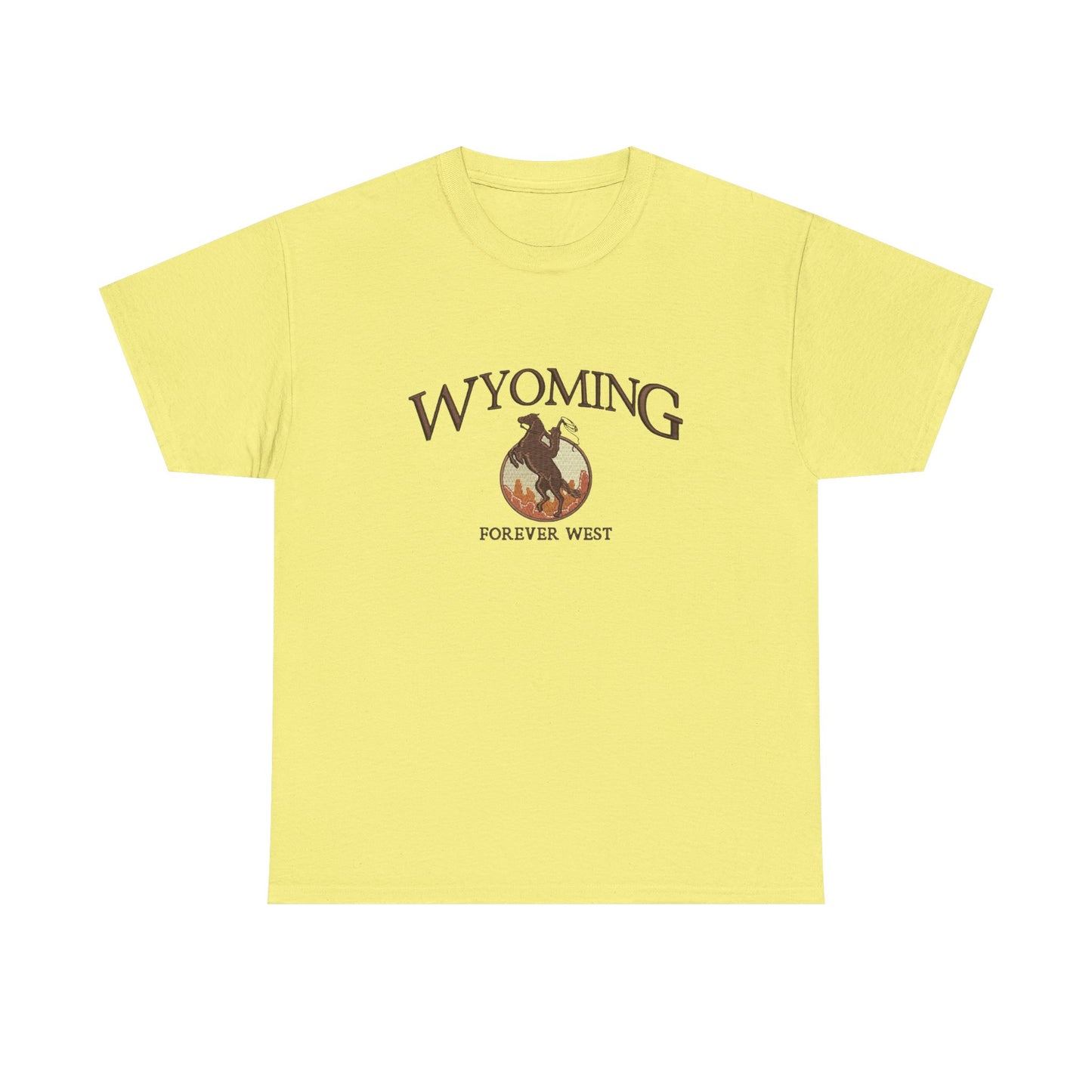 Wyoming Forever West Graphic T Shirt NEW Unisex Heavy Cotton Tee