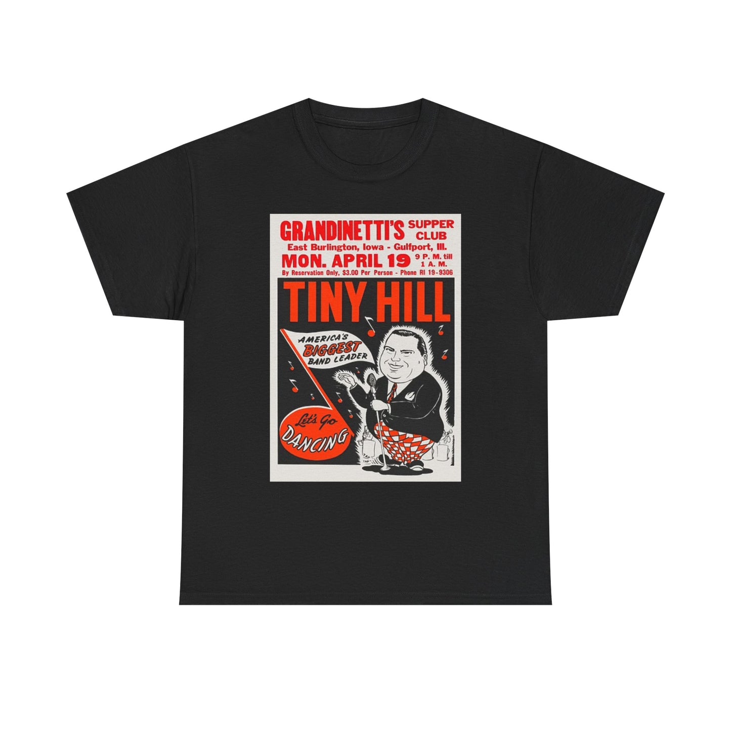 Tiny hill Vintage Graphic T Shirt Retro Poster Music Unisex Heavy Cotton Tee