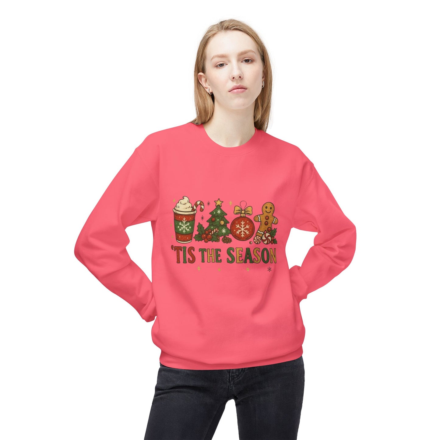 Tis The Season Christmas Sweater Holiday's NEW Unisex Fleece Crewneck Sweatshirt