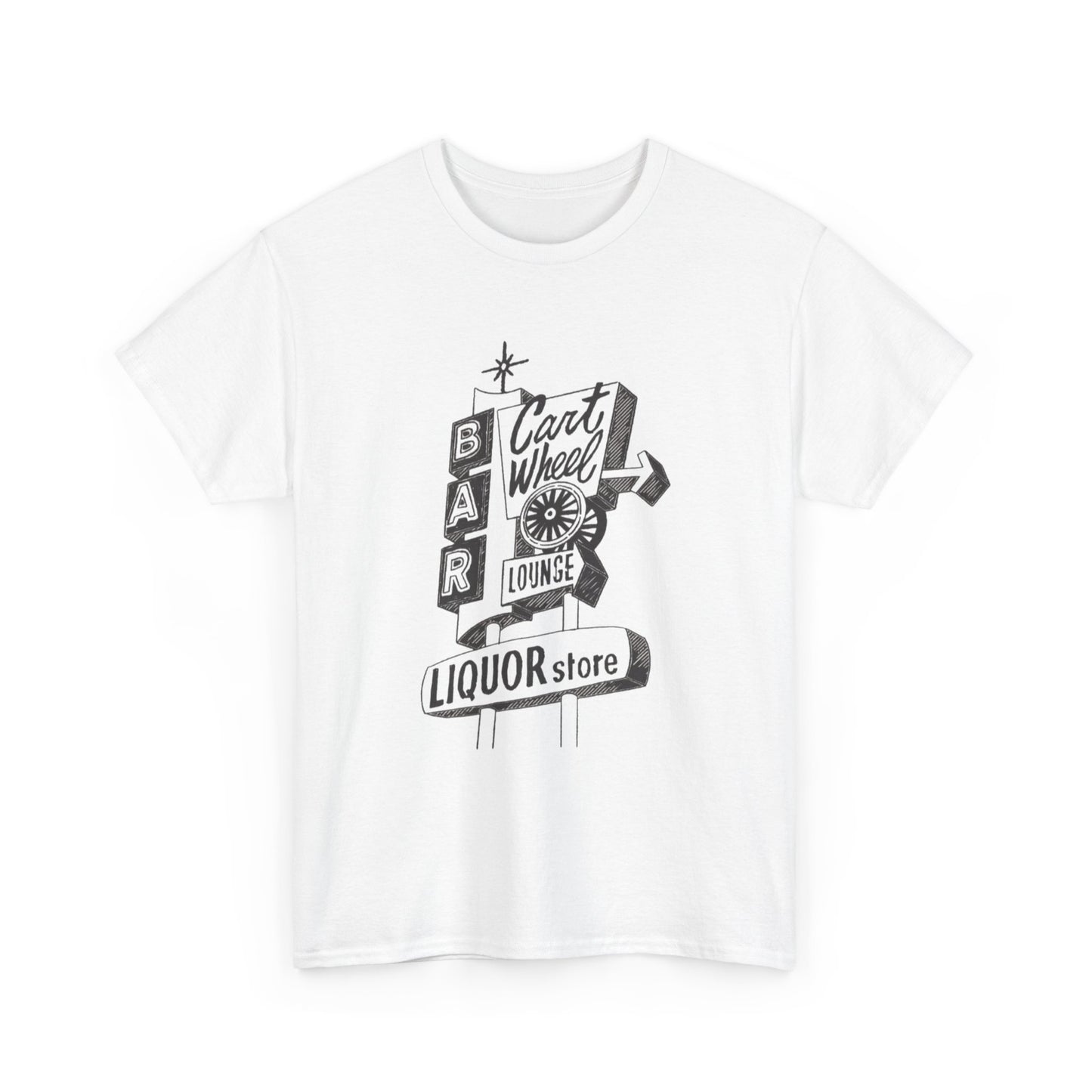 Bar Cart Wheel Lounge Vegas Graphic T Shirt NEW ADULT TEE Cotton