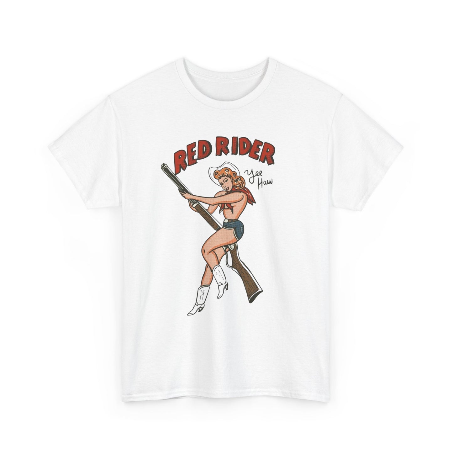 Red Rider Yee Haw Graphic T Shirt NEW ADULT TEE VINTAGE
