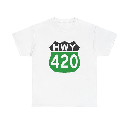 Highway 420 Weed Graphic T Shirt NEW Adult Tee