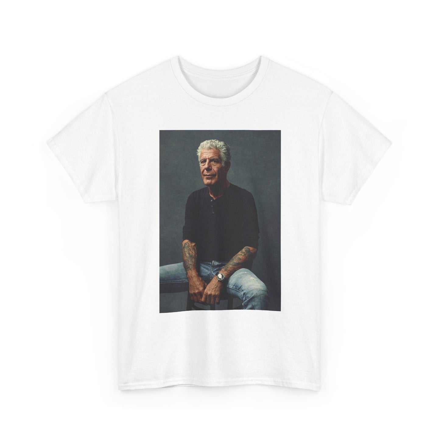 Anthony Bourdain Graphic Shirt Retro New York Chef Kitchen Unisex Heavy Cotton