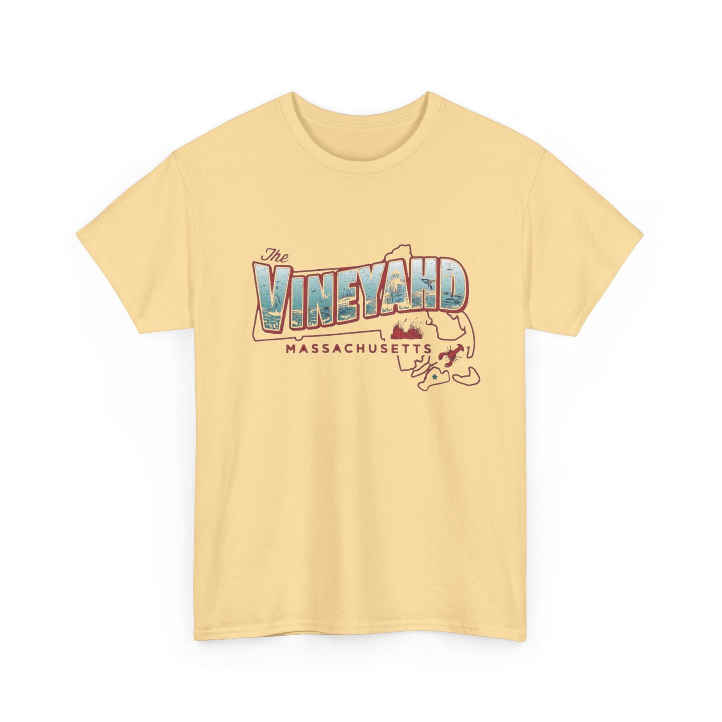 The Vineyard Massachusetts Graphic T Shirt NEW ADULT