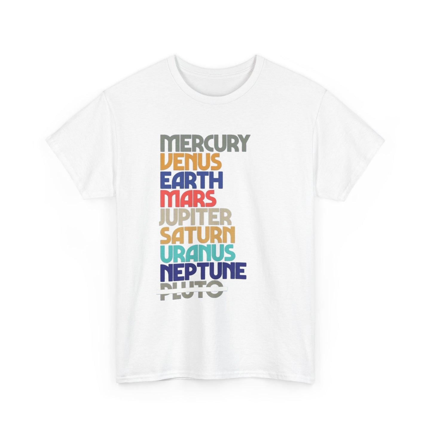 Planets Space Graphic T Shirt NEW Adult Regular Sizing Tee