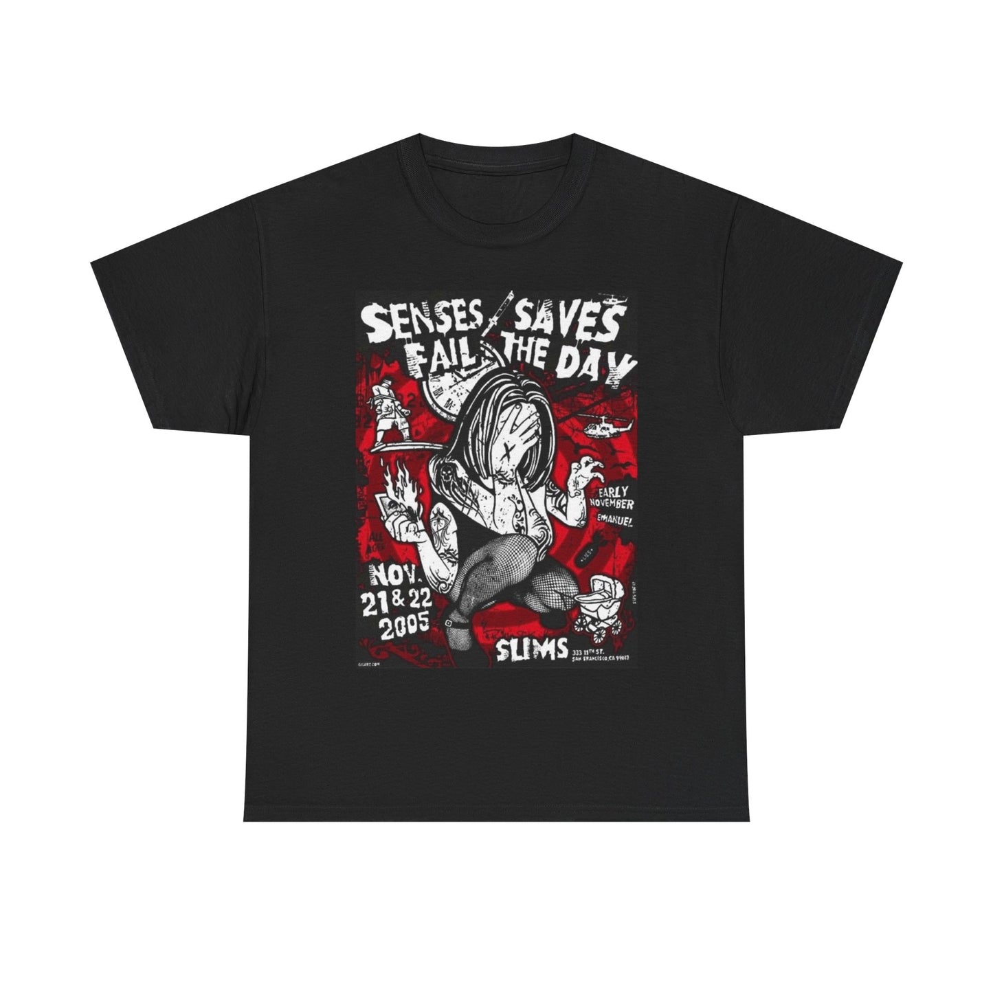 Senses Fail Shirt Retro Emo Rock Band Merch Punk Unisex Heavy Cotton Tee