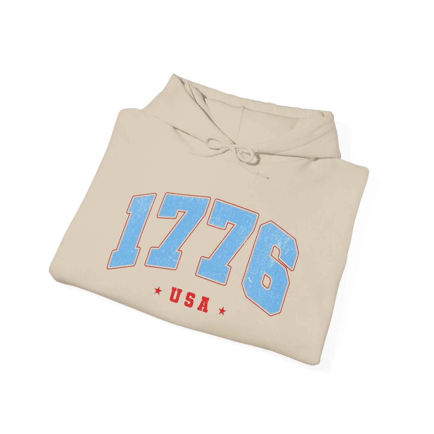 1776 USA Retro America Graphic Hoodie Men's Heavy Blend™ Hooded Sweatshirt