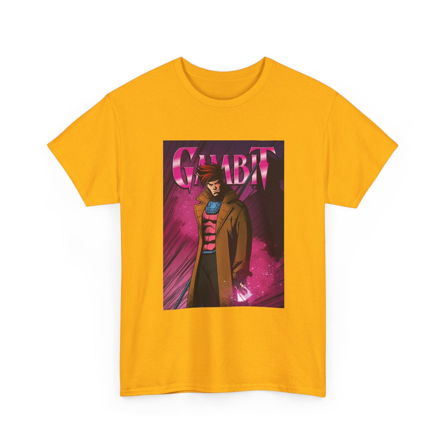 Gambit Tshirt Vintage Anime Cartoon Graphic Neon Unisex Heavy Cotton Tee