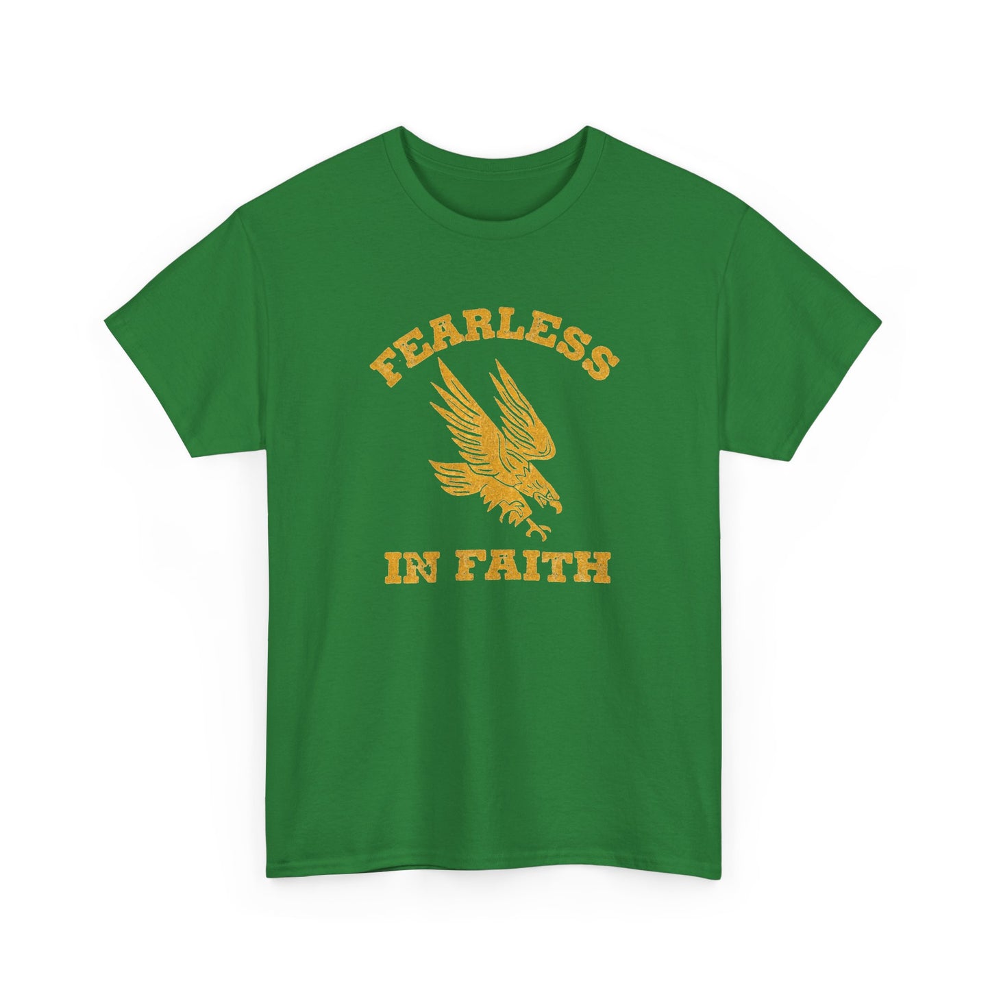 Fearless In Faith Retro Graphic T Shirt Men's Heavy Cotton Tee - Quality - Modern True to Size