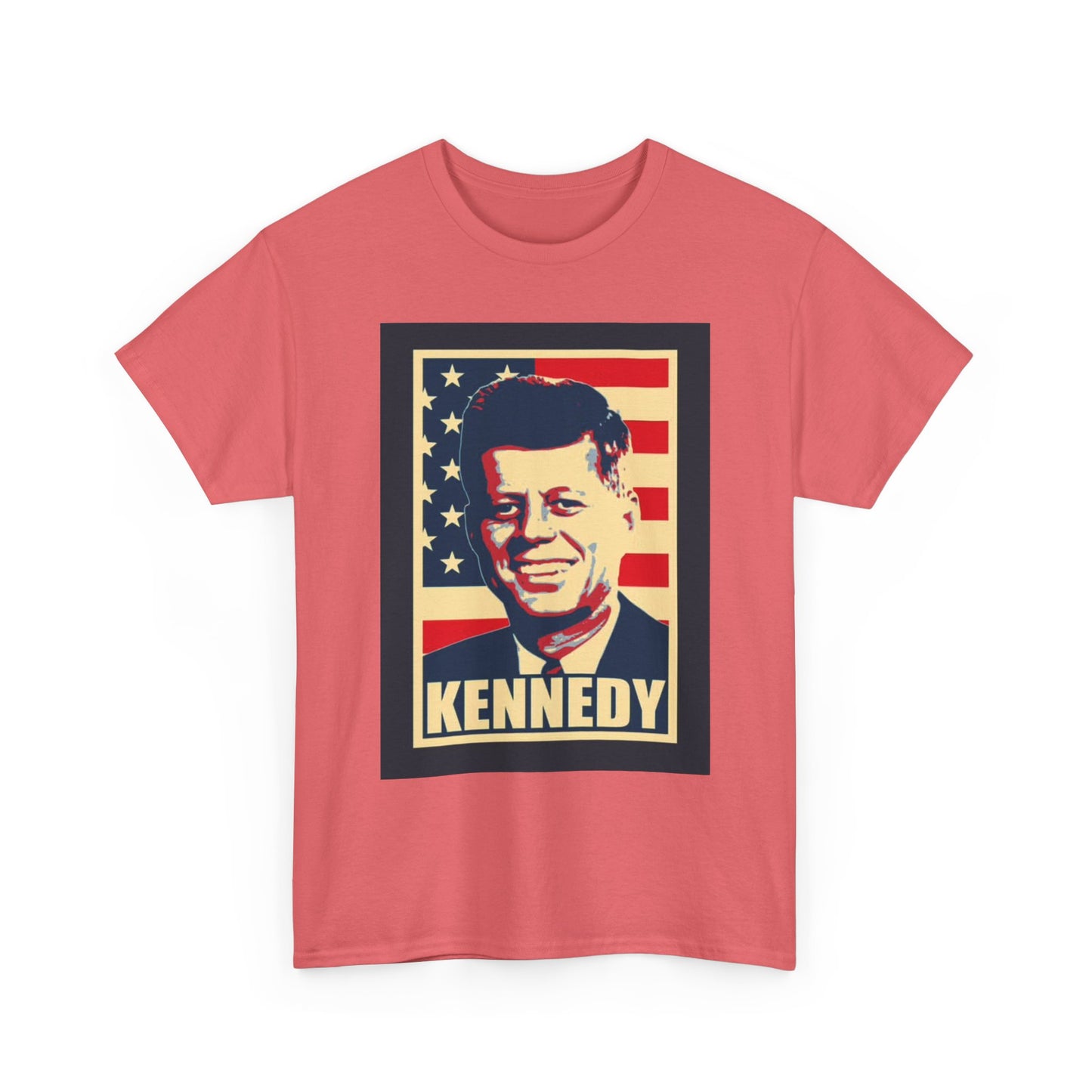 JFK Tshirt John F Kennedy American Flag President Unisex Heavy Cotton Tee