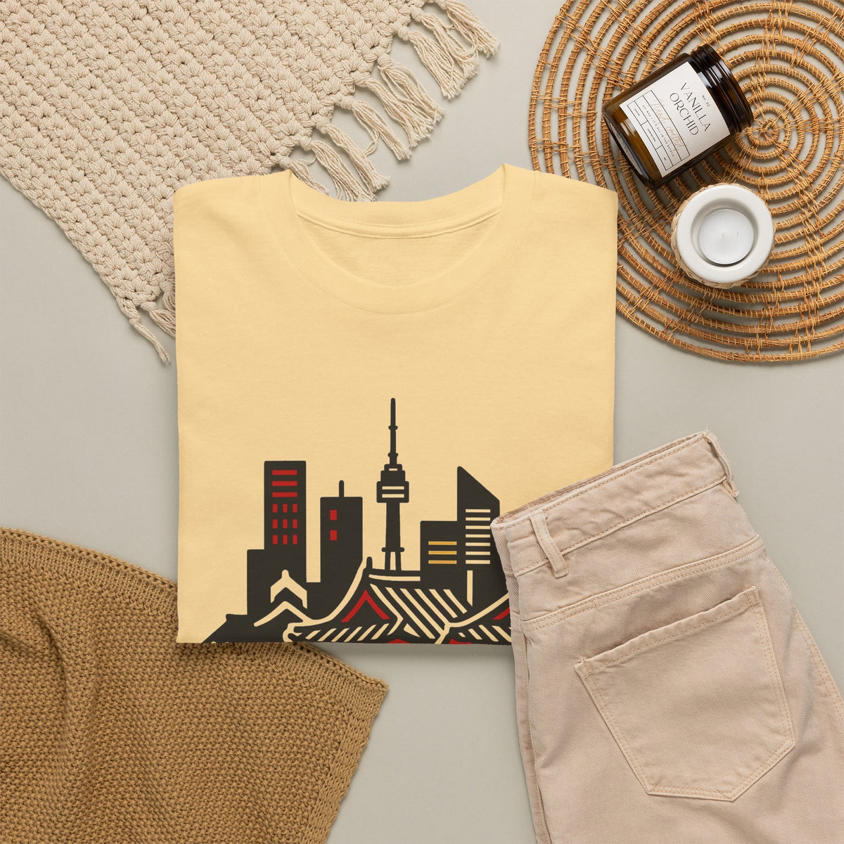 Seoul South Korea Graphic T Shirt Men's Heavy Cotton Tee