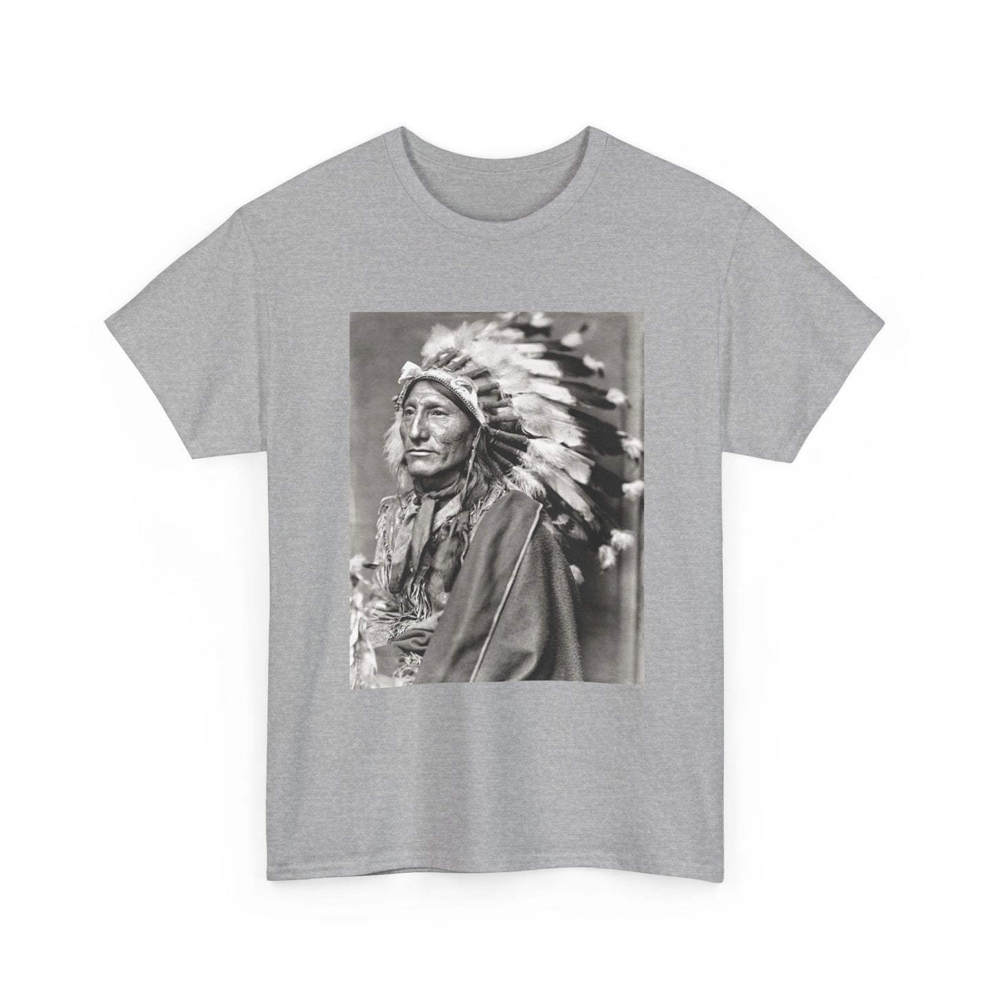 Native American Sitting Bull Indian Tshirt Pride New Unisex Heavy Cotton Tee