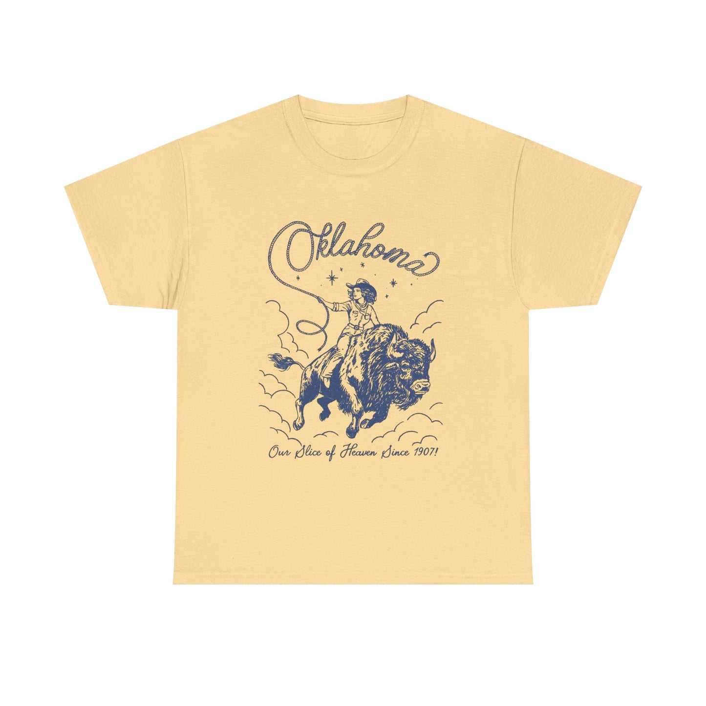Oklahoma Cowgirl Graphic T Shirt Unisex Heavy Cotton Tee NEW Gift