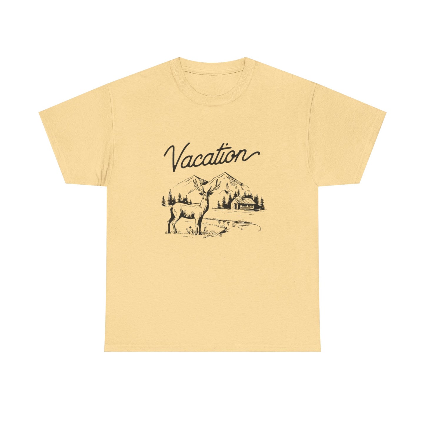 Vacation Camping Graphic T Shirt Unisex Heavy Cotton Tee