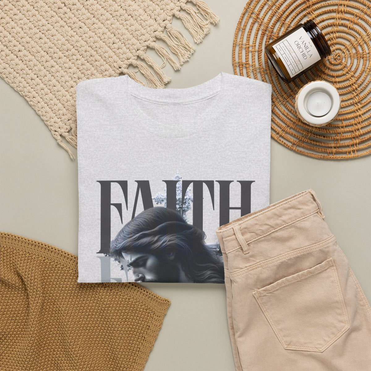 Have Faith Graphic T Shirt Men's Jesus Heavy Cotton Tee