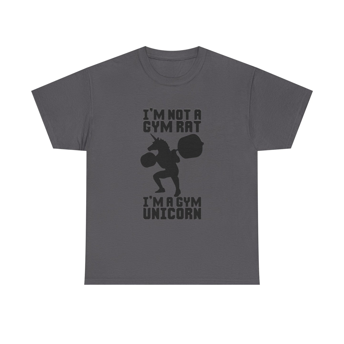 Gym Rat Shirt Funny Lifting Gear Workout Training Comedy Unisex Heavy Cotton Tee