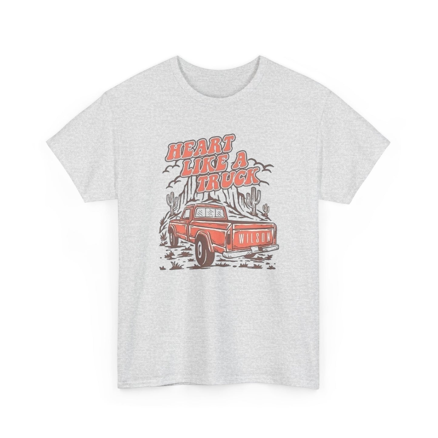 Heart Like A Truck Graphic T Shirt Unisex Heavy Cotton Tee