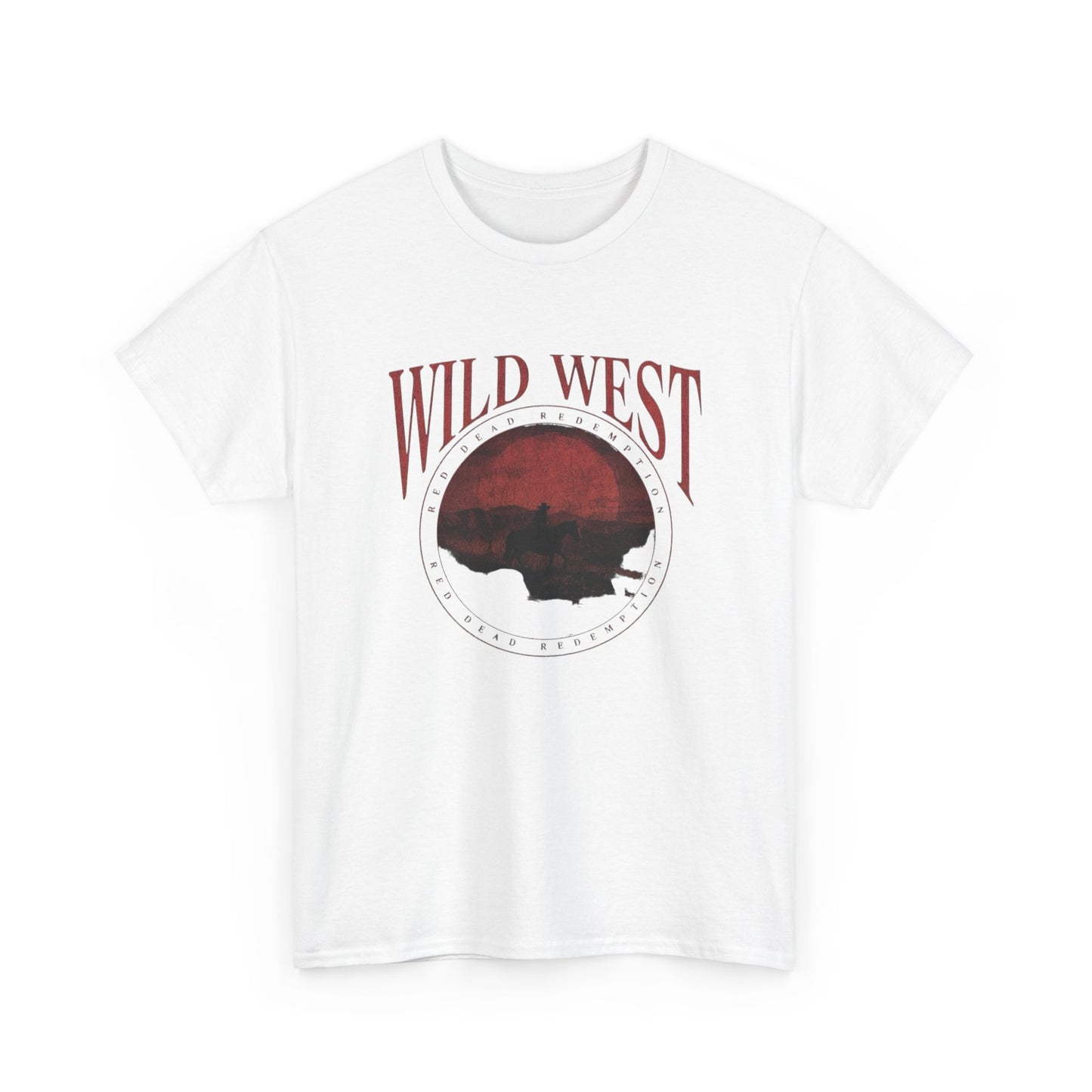 Red Dead Redemption Wild West Graphic T Shirt Unisex Heavy Cotton Tee