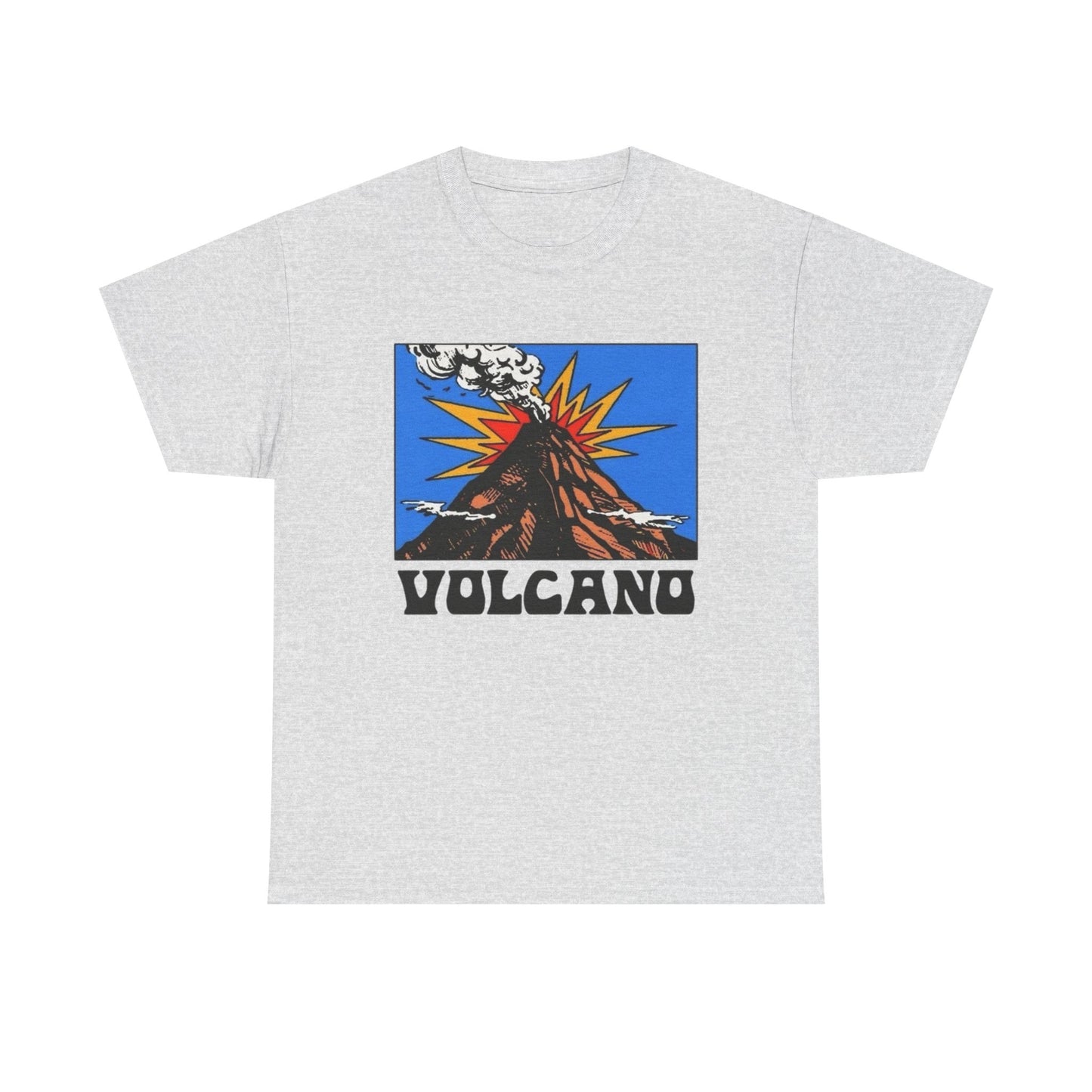 Volcano Graphic T Shirt ADULT NEW Unisex Heavy Cotton Tee