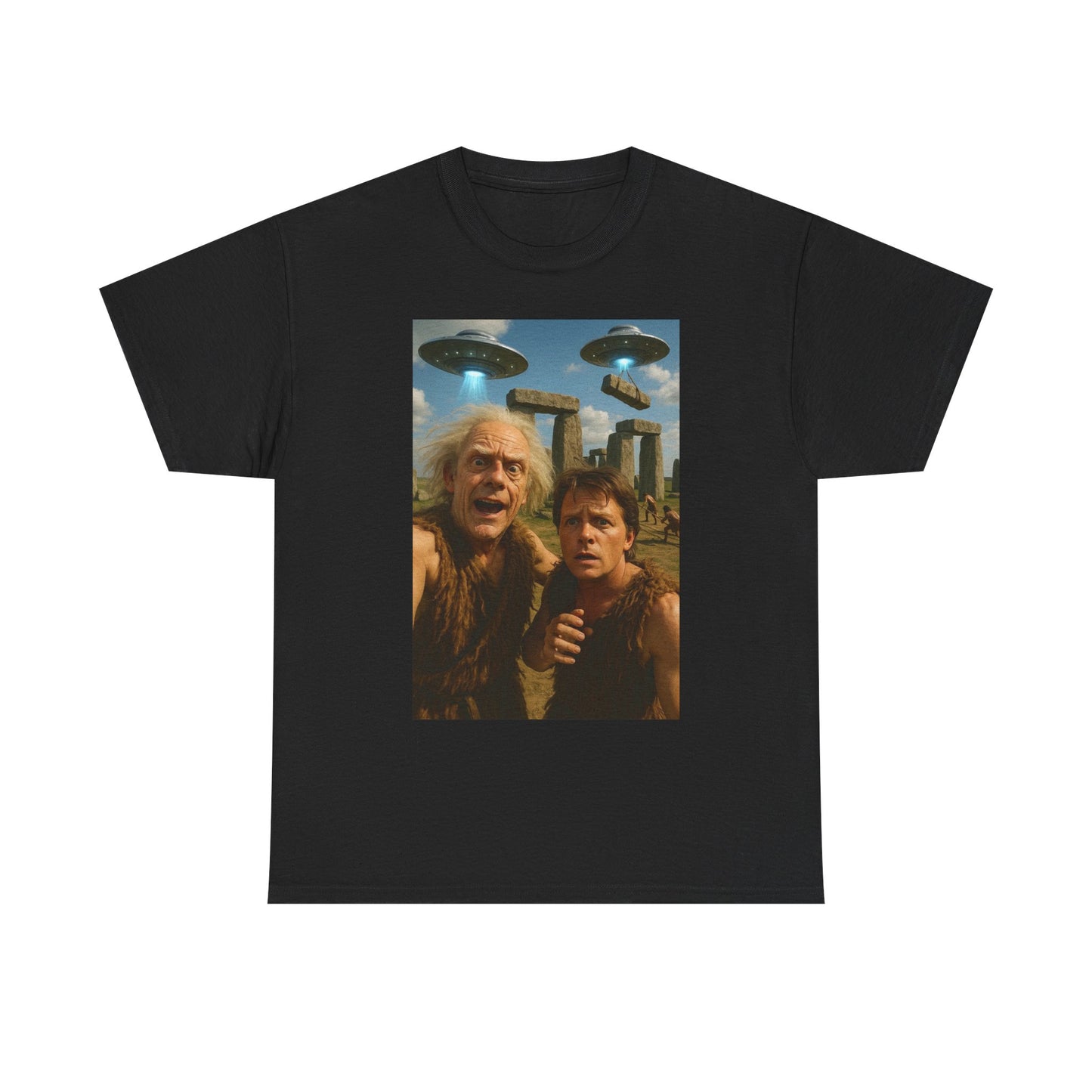Back To The Future Funny Aliens T Shirt Unisex Heavy Cotton Tee