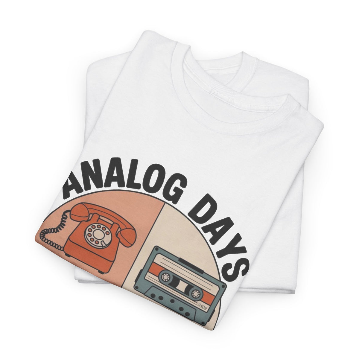 Analog Days Vintage Cassette and Camera Graphic T-Shirt Men's Graphic Tee
