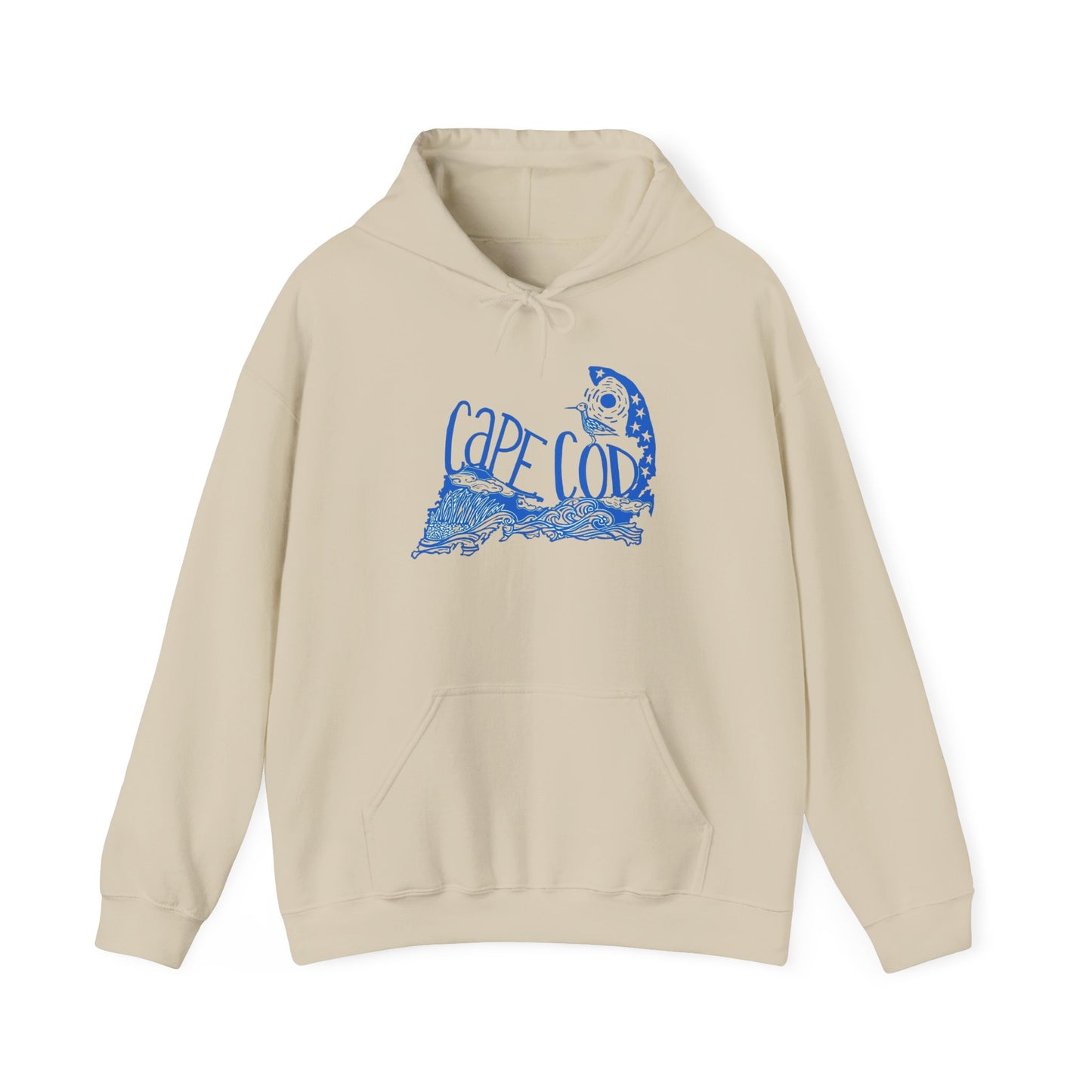 Cape Cod Retro Graphic Hoodie Unisex Heavy Blend™ Hooded Sweatshirt