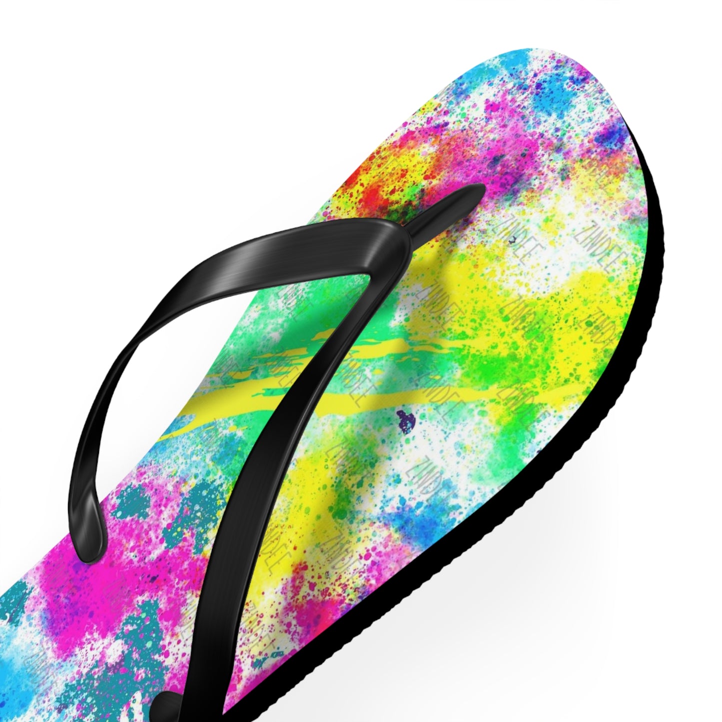 Neon Paint Flip Flops, Sandals Slides, Summer Footwear, Brand New