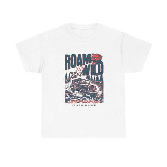 Roam The Wild Adventure Graphic T Shirt Unisex Heavy Cotton Tee