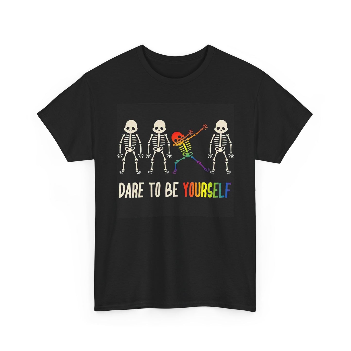Dare To Be Yourself Graphic T Shirt Vintage Funny Retro Unisex Heavy Cotton Tee
