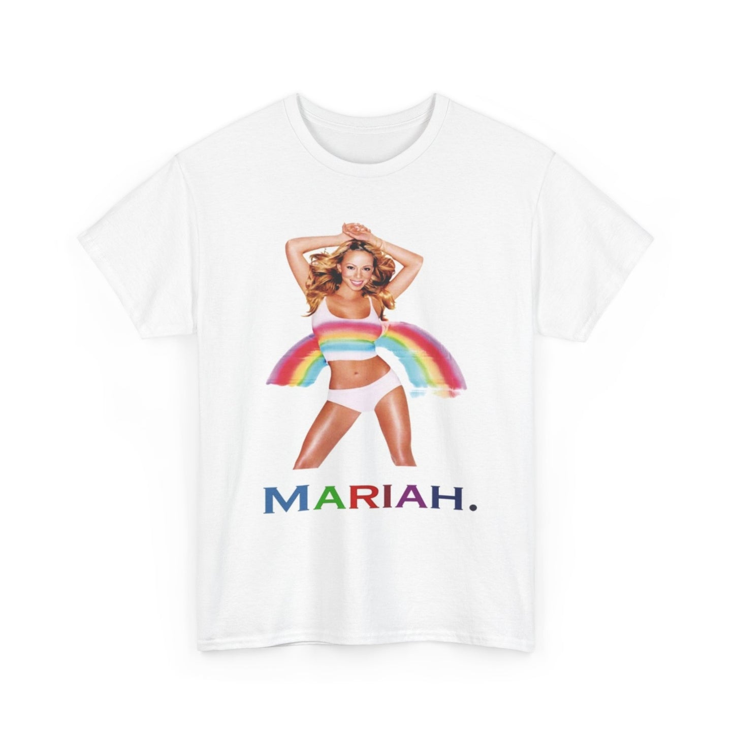 Mariah Carey Shirt Vintage Rainbow Graphic Queen Concert Unisex Heavy Cotton Tee